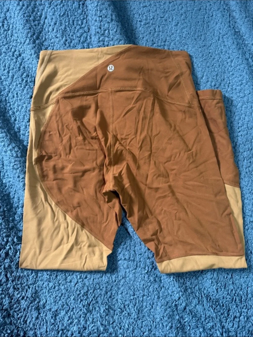 lululemon athletica Two-Tone Tan and Brown Panel Joggers